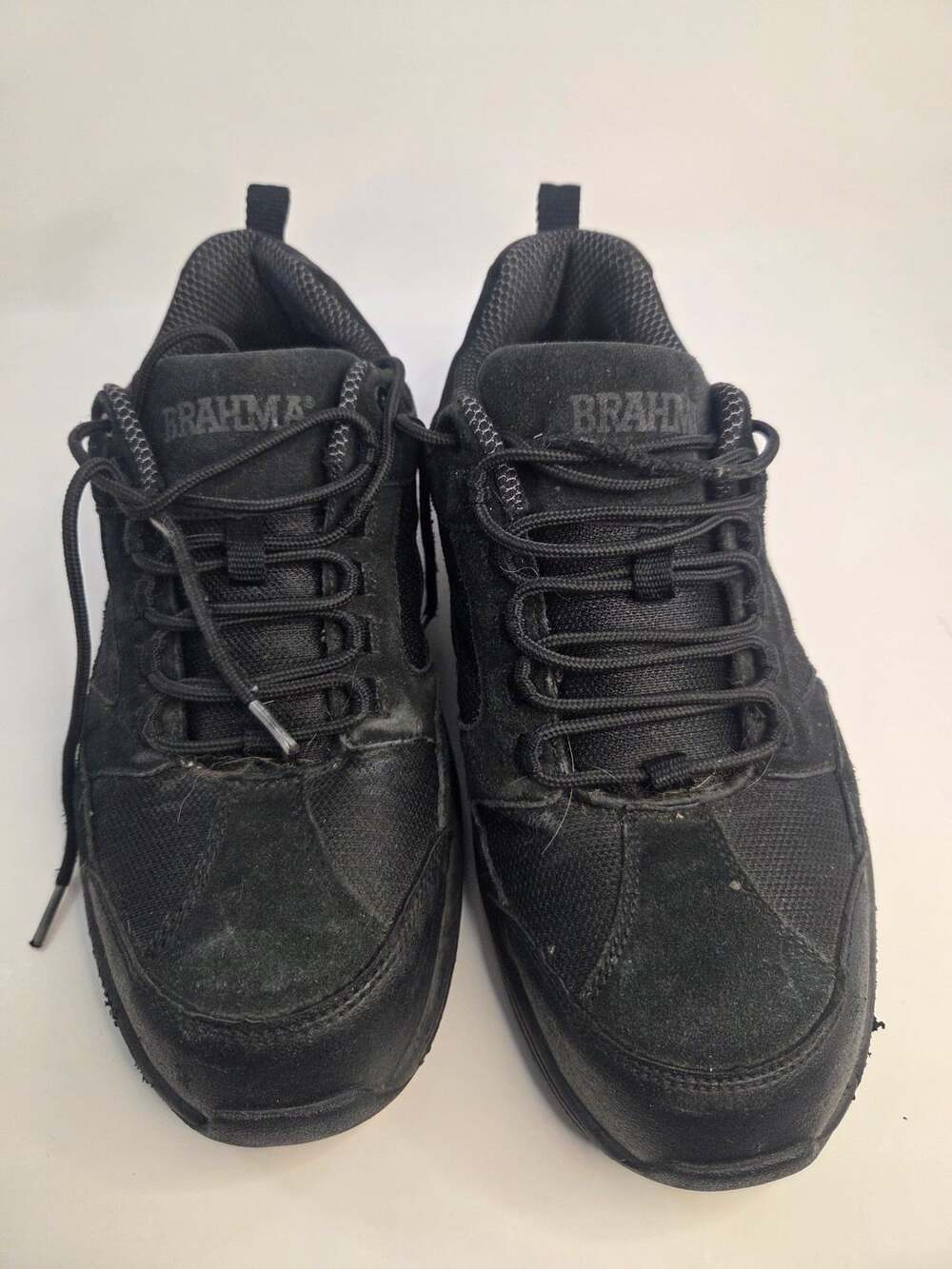 Brahma Adan Steel Toe Work Shoes Size 10.5 Black Leather Slip Resistant